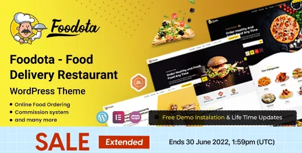 Foodota  - Online Food Delivery WordPress Theme