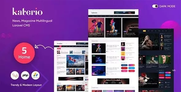 Katerio - News, Magazine Multilingual Laravel CMS