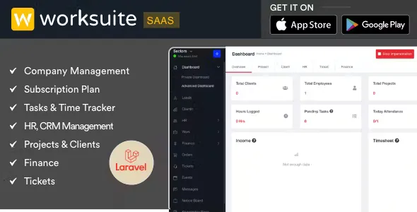 Worksuite SaaS - Project Management System