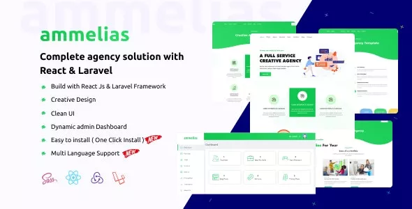 Ammelias - Laravel React Agency CMS