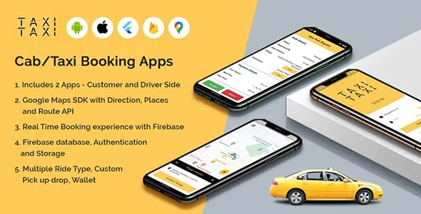 Taxi Taxi - Flutter Cab/Taxi Booking Apps