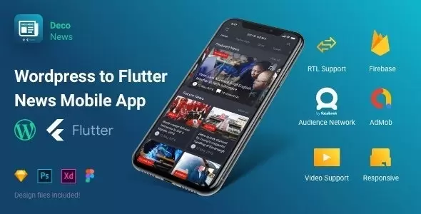 Deco News - Flutter Mobile App for Wordpress