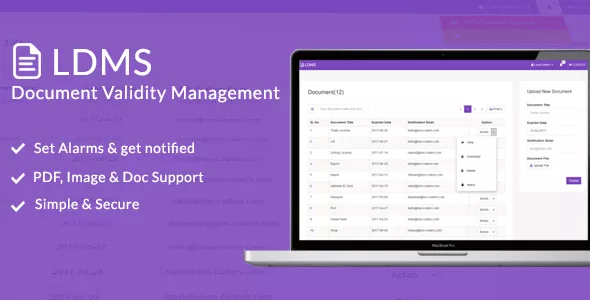 LDMS - Document Validity Manager