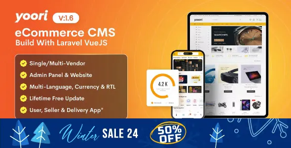YOORI eCommerce - Single & Multi-Vendor PWA Marketplace CMS