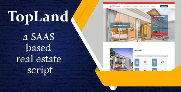 TopLand - Laravel Real Estate Agency Portal with SaaS