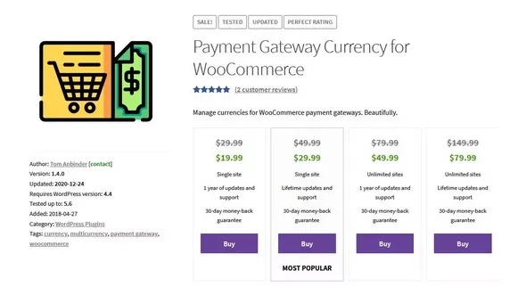Payment Gateway Currency for WooCommerce Pro