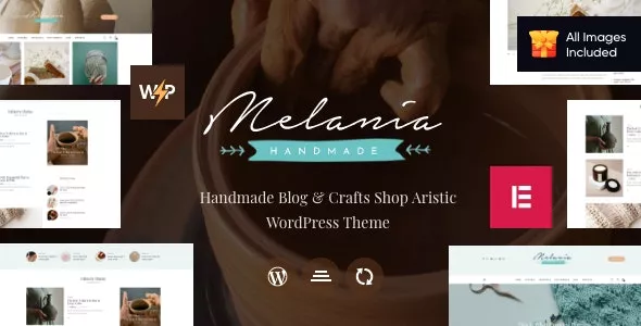 Melania  - Handmade Blog & Crafts Shop Artistic WordPress Theme