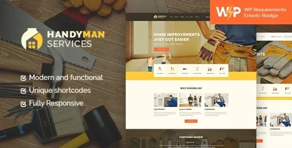 Handyman - Construction and Repair Services Building WordPress Theme
