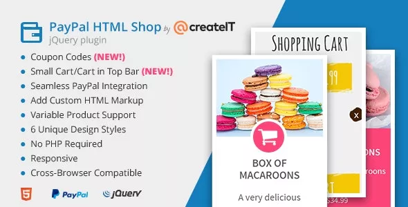 jQuery Paypal HTML Shop