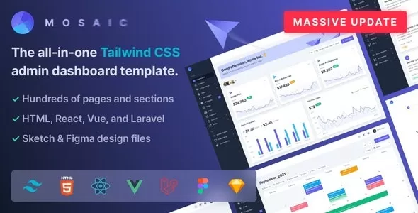 Mosaic  - Tailwind CSS Admin Dashboard Template