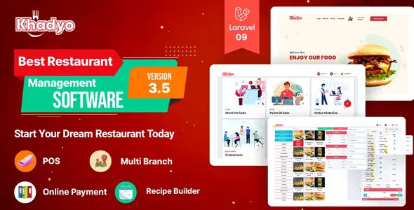 Khadyo Restaurant Software  - Online Food Ordering Website with POS