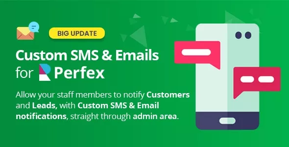 Custom SMS & Email Notifications for Perfex CRM