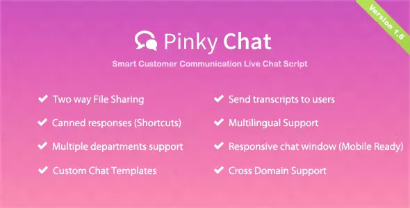 Pinky Chat - Live Chat Support Script