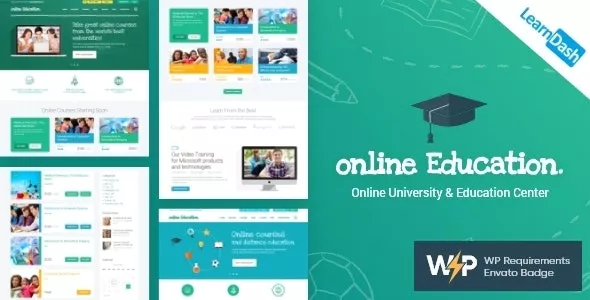 Education Center - LMS Online University & School Courses Studying WordPress Theme