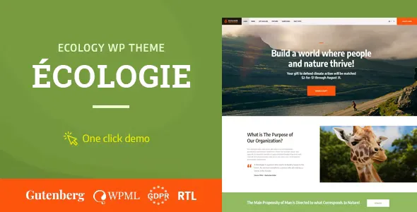 Ecologie  - Environmental NGO & Ecology WordPress Theme | Hi-Tech Coder