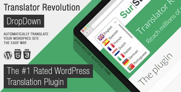 Ajax Translator Revolution - DropDown WP Plugin