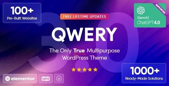 Qwery - Multi-Purpose Business WordPress & WooCommerce Theme + ChatGPT