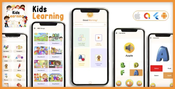Kids Learning App - Kids All in one Learning Flutter App - Flutter Android & iOS App
