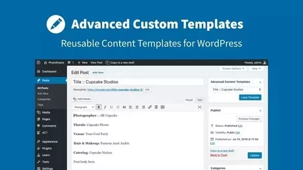 Advanced Custom Templates - Content Templates for WordPress