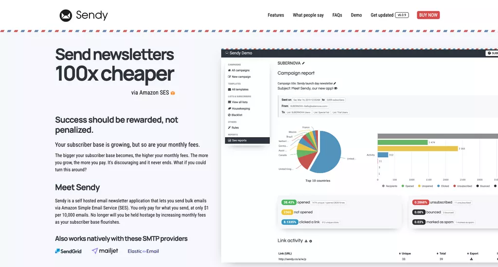 Sendy - Send Newsletters 100x Cheaper via Amazon SES
