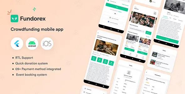 Fundorex  - Crowdfunding Platform Flutter Mobile App