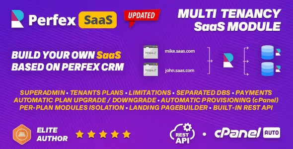 SaaS module for Perfex CRM - Multi Tenancy Support