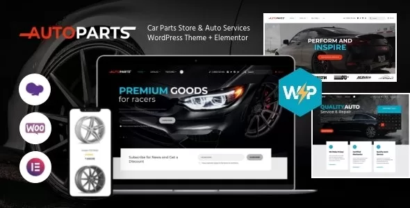 Car Parts Store & Auto Services WordPress Theme + Elementor