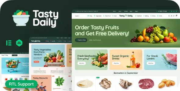 Tasty Daily Grocery Store & Food WooCommerce Theme