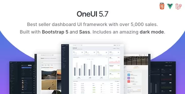 OneUI v5.7 - Bootstrap 5 Admin Dashboard Template, Vue Edition & Laravel 10 Starter Kit	OneUI v5.7 - Bootstrap 5 Admin Dashboard Template, Vue Edition & Laravel 10 Starter Kit