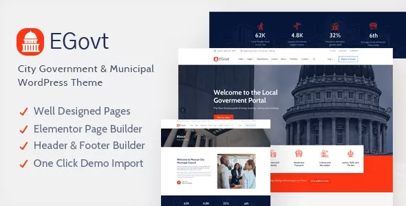 EGovt -City Government WordPress Theme