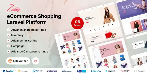 Zaika eCommerce CMS - Laravel eCommerce Shopping Platform