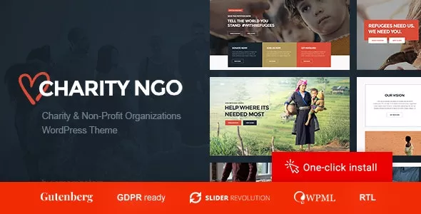 Charity NGO  - Donation & Nonprofit Organization WordPress Theme