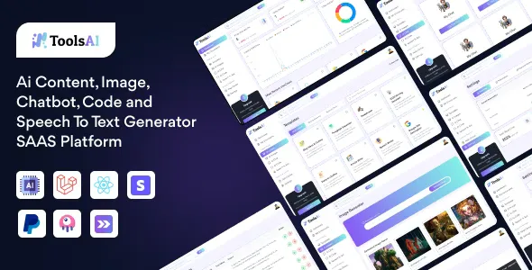 ToolsAi - Ai Content, Image, Chatbot, Code and Speech To Text Generator SAAS Platform