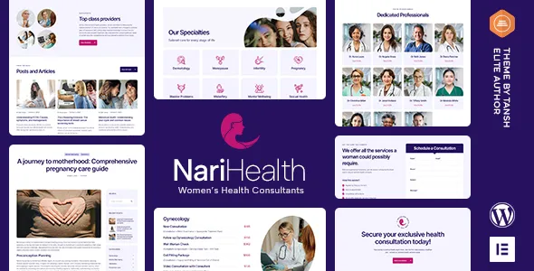 NariHealth- Women's Health Consultant WordPress Theme