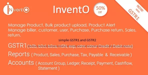 InventO - Accounting | Billing | Inventory (GST Compliance with GSTR1 & GSTR2 Integrated)