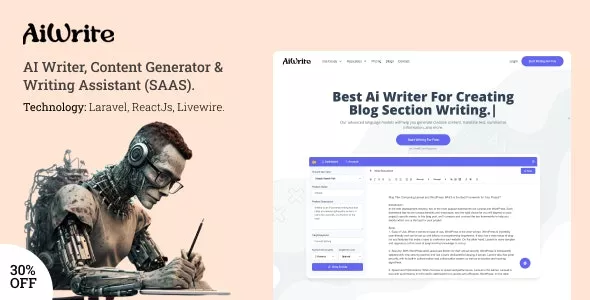 AiWrite - AI Writer, Content Generator & Writing Assistant Tools (SAAS)