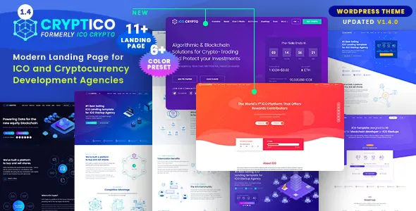 Cryptico  - ICO Crypto Landing & Cryptocurrency WordPress Theme