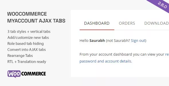 SS WooCommerce Myaccount Ajax Tabs | Hi-Tech Coder