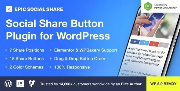 Epic Social Share Button for WordPress