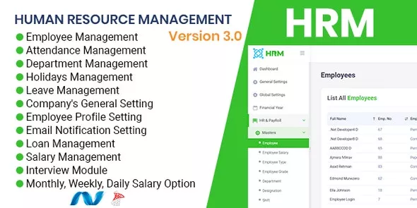 HRMS - Human Resource Management System, ZkTeco BioMetric Time attendance, Salary, Manage Employee