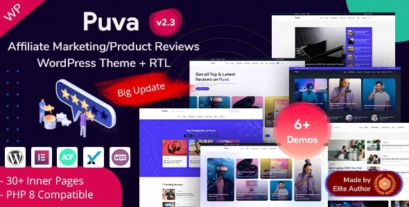 Puva - Online Blogging & Affiliate Product Reviews WordPress Theme