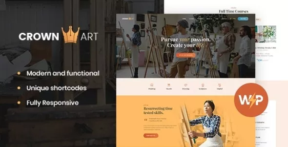 Crown Art - Drawing and Music School WordPress Theme