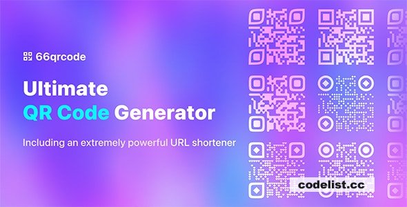 66qrcode  - Ultimate QR Code Generator & URL Shortener (SAAS)