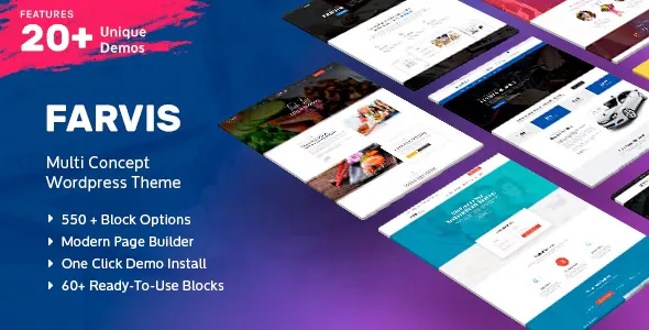 Farvis  - Multipurpose WordPress Theme