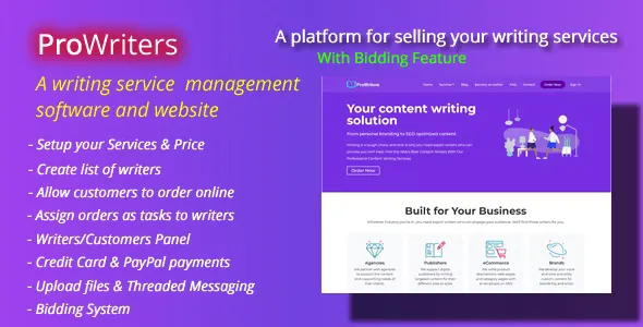 ProWriters - Sell Writing Services Online