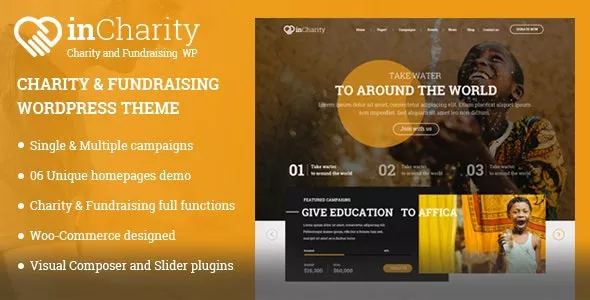 InCharity - Fundraising, Non-profit Organization WordPress Theme