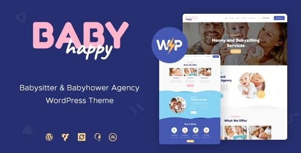 Happy Baby - Nanny & Babysitting Services Children WordPress Theme