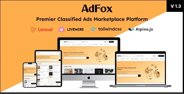 AdFox - Dual-Experience Classified Ads with App-Like Feel on Mobile & Web Interface