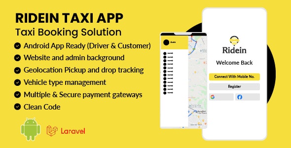 RideIn Taxi App- Android Taxi Booking App With Admin Panel