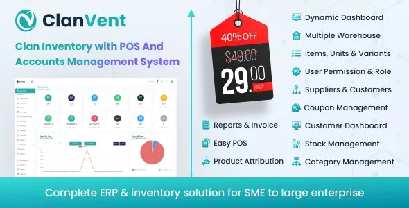 ClanVent - Inventory with POS and Accounts Management System